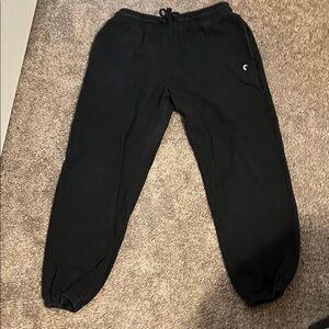 ZYIA Black Sweatpants with Crescent Accent